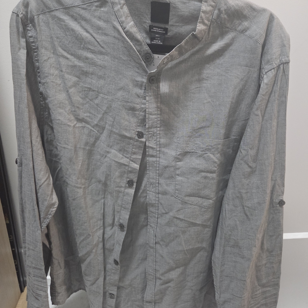 H&M Charcoal Button-Up Shirt